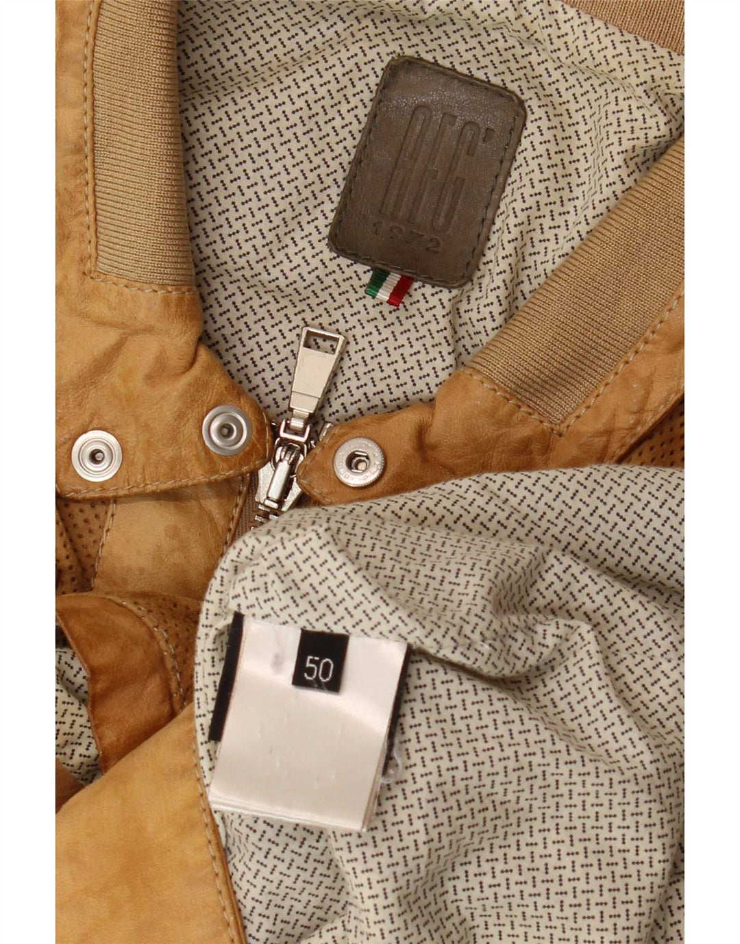 AFG Veste en daim pour homme IT 50 Large Beige