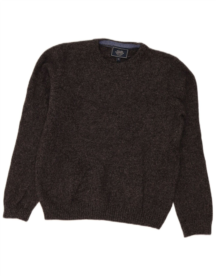 John Lewis Pull à col rond pour femme UK 14 en laine d'agneau gris moyen