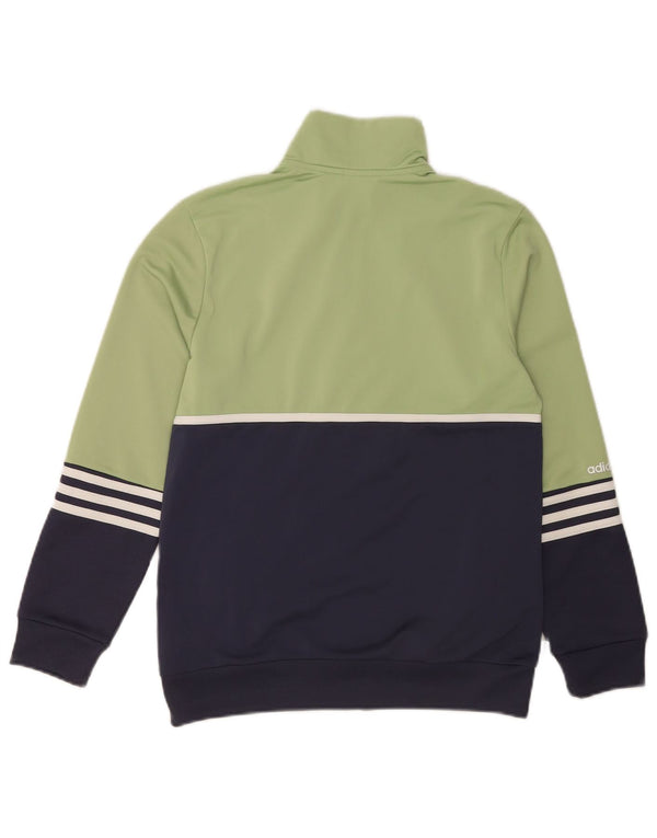 Adidas Veste de Survêtement Garçon 12-13 Ans Vert Colorblock Sports