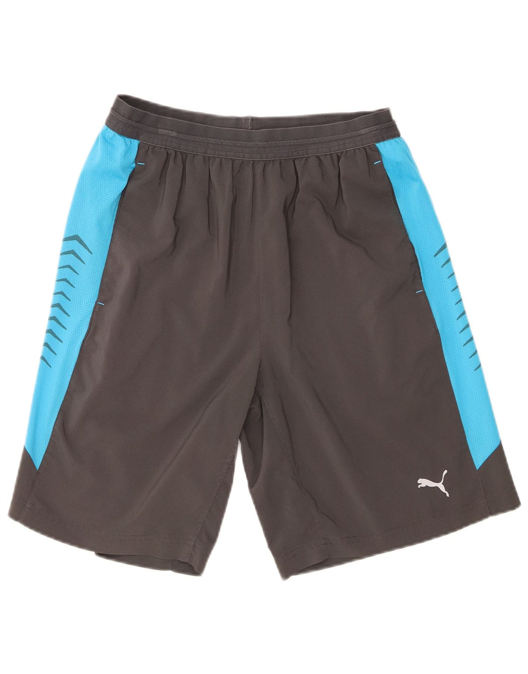 Puma Short de Sport Homme Gris Moyen Colourblock Polyester