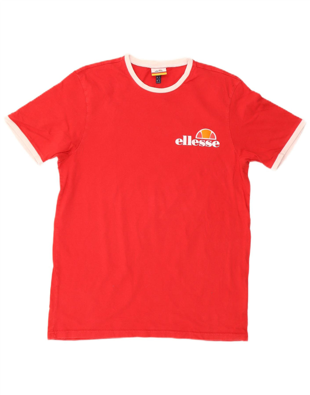 Ellesse T-Shirt Graphique Haut Large Rouge Coton Homme