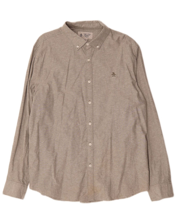 Chemise Homme Penguin XL Gris Coton