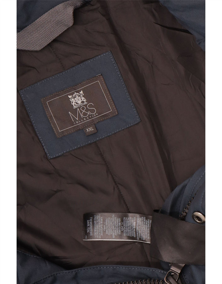 Marks & Spencer Veste utilitaire à capuche pour homme UK 44 2XL Bleu marine Polyester