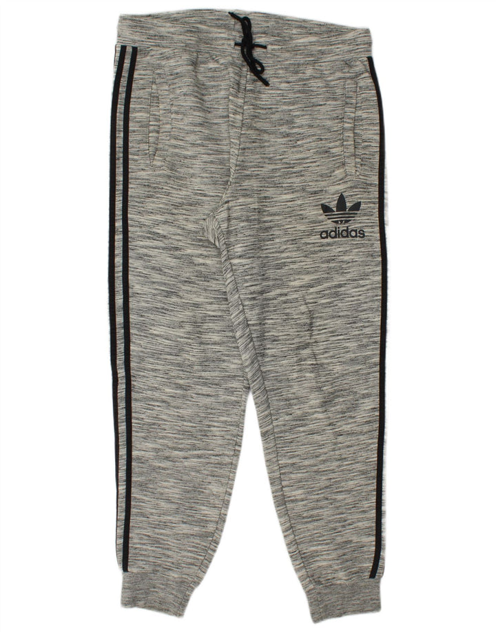 ADIDAS Pantalon de survêtement pour homme en coton à fines rayures gris