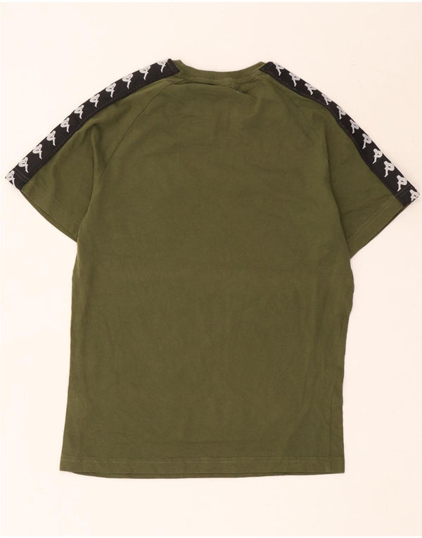 Kappa T-Shirt Graphique Homme Vert Moyen Colourblock Coton