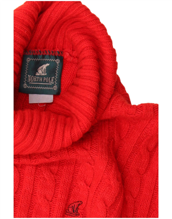 North Pole Pull col roulé pour femme UK 18 XL Rouge