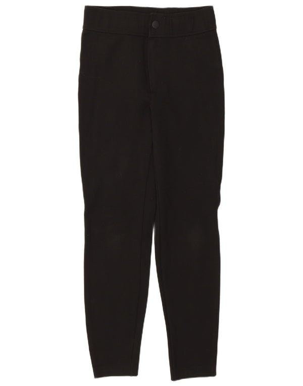 Zara Pantalon court skinny taille haute pour femme Medium W28 L27 Noir Viscose