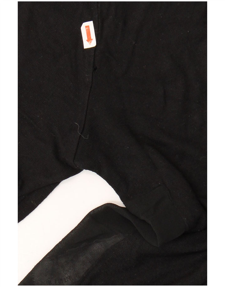Zara Pull à manches courtes et col roulé pour femme UK 14 Noir moyen