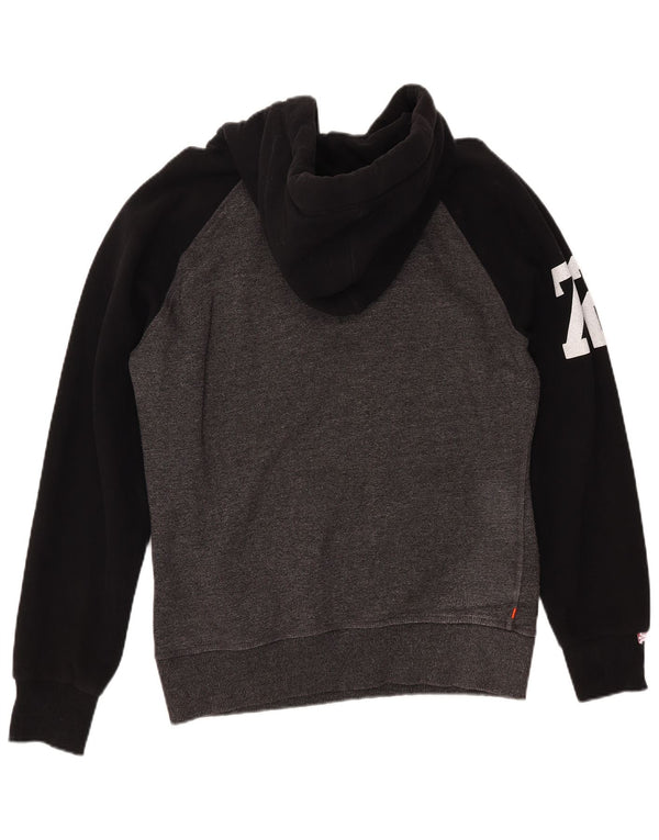 SUPERDRY Pull à capuche graphique Track & Field pour homme - Large - Gris color block