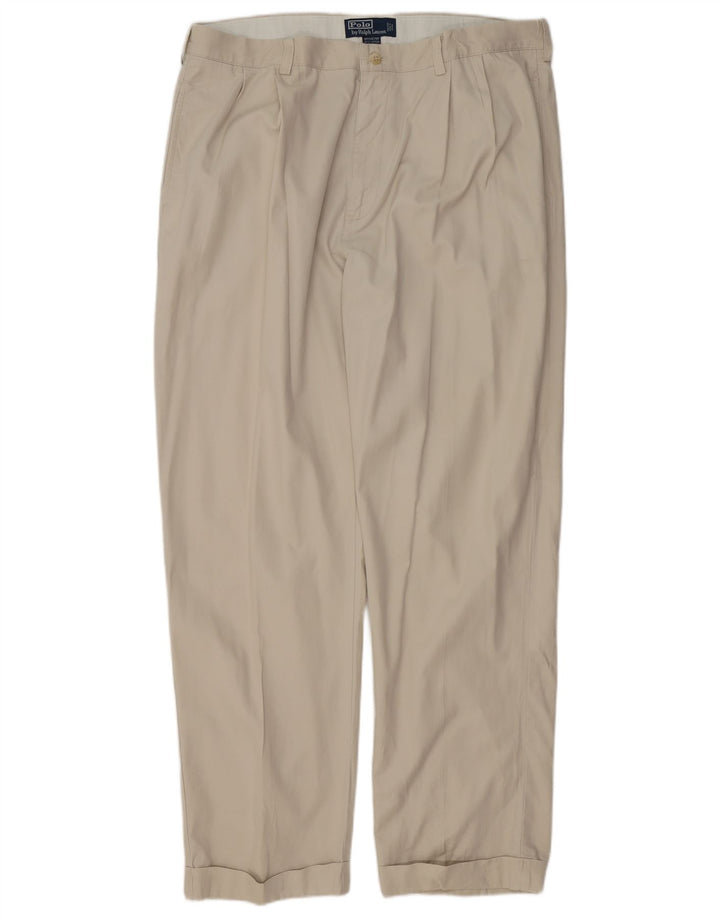 POLO RALPH LAUREN Pantalon Chino Pegged Homme W38 L32 Coton Beige