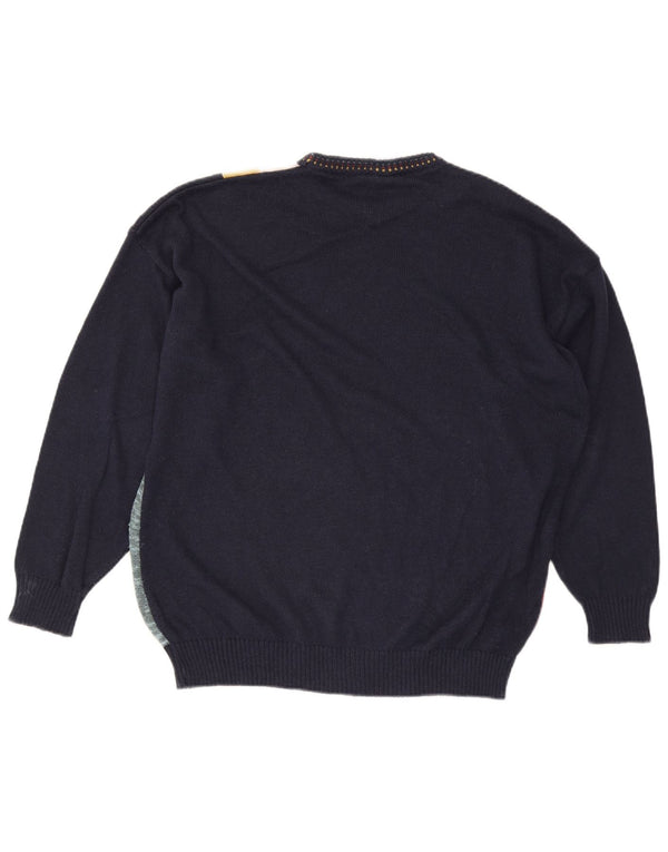 Signe Incognito Mens By C&A Crew Neck Jumper Pull Grand Bleu Marine