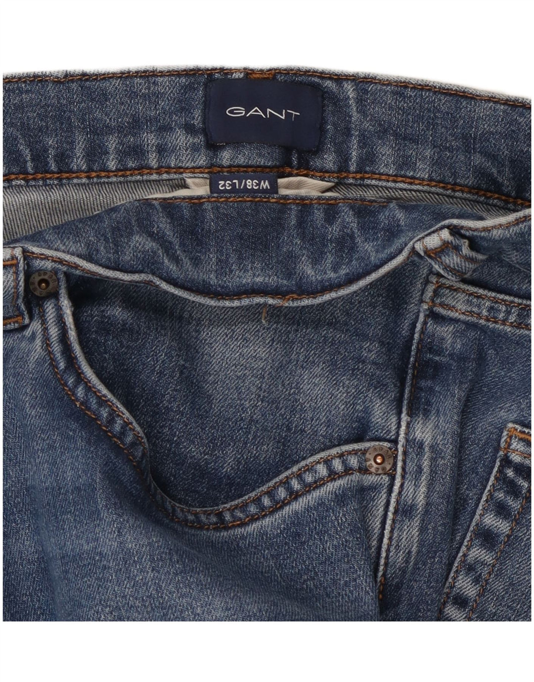 GANT Jean droit homme W38 L32 bleu coton