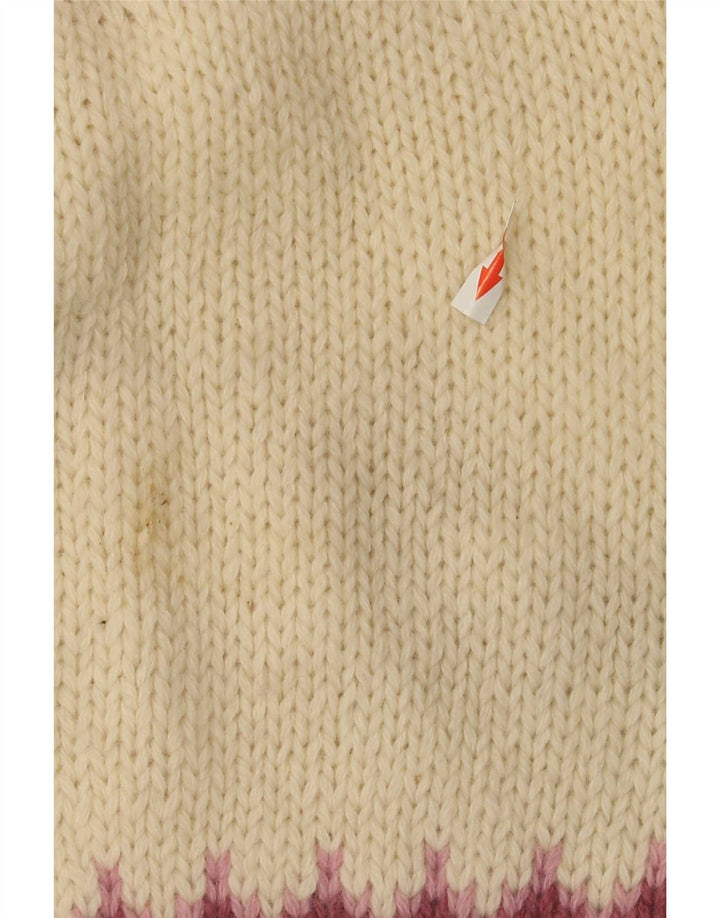 Eddie Bauer Pull à col roulé pour femme UK 10 Petit Blanc cassé