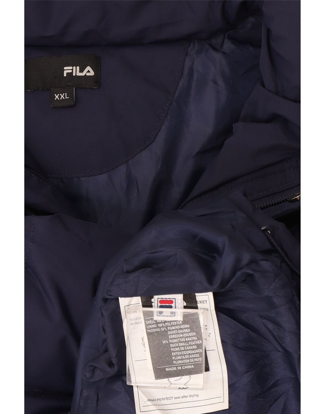 Fila Veste matelassée homme UK 44 2XL Bleu marine Polyester