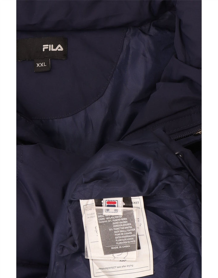 Fila Veste matelassée homme UK 44 2XL Bleu marine Polyester