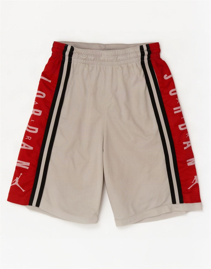 Jordan Short de sport graphique pour homme Blanc moyen Polyester color block