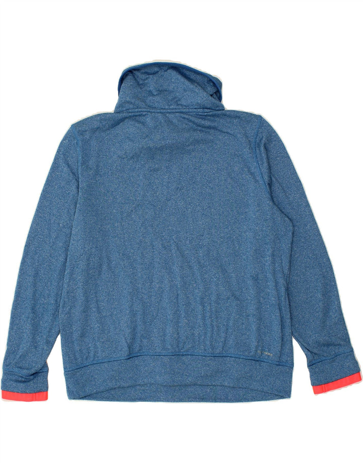 REEBOK Womens Roll Neck Sweatshirt Jumper UK 18 XL Blue Flecked Polyester Vintage Reebok and Second-Hand Reebok from Messina Hembry 
