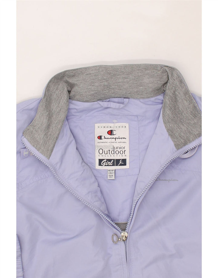 CHAMPION Girls Bomber Jacket 13-14 Years Large  Purple Polyester Vintage Champion and Second-Hand Champion from Messina Hembry 
