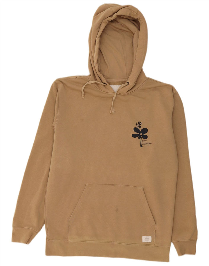 Vans Pull à capuche graphique en coton beige moyen homme