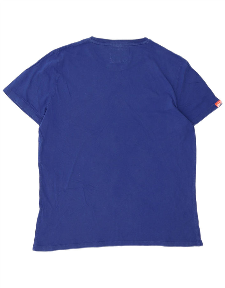 SUPERDRY T-Shirt Homme Top 2XL Bleu Coton