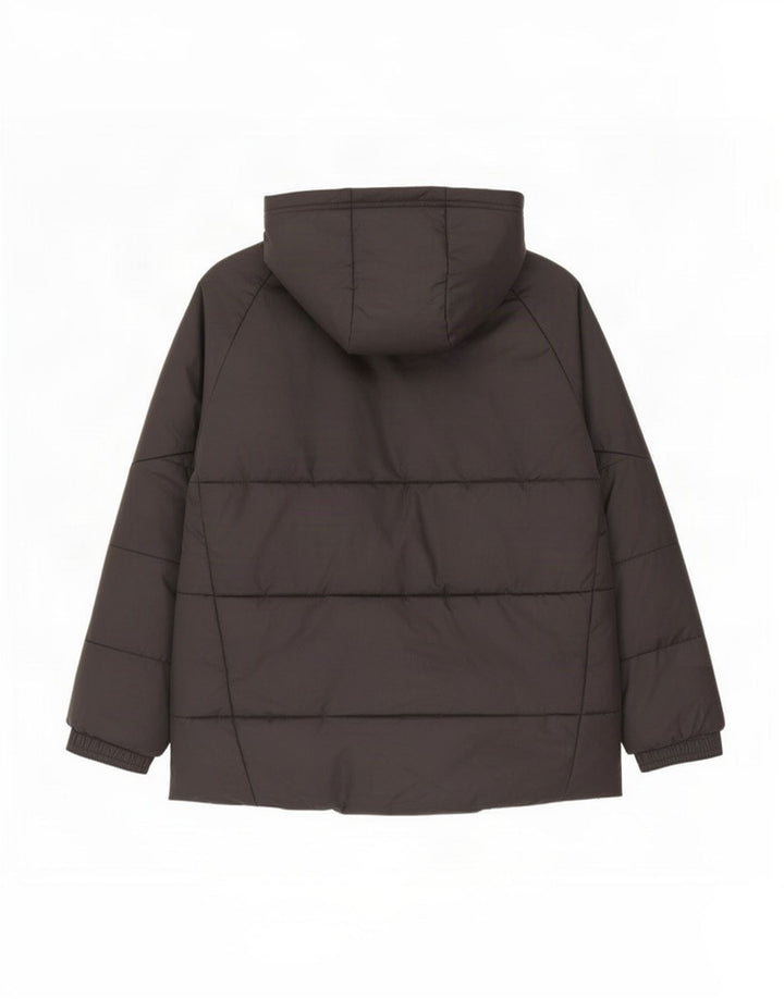 Adidas Veste matelassée à capuche graphique pour garçon 9-10 ans Noir Polyester