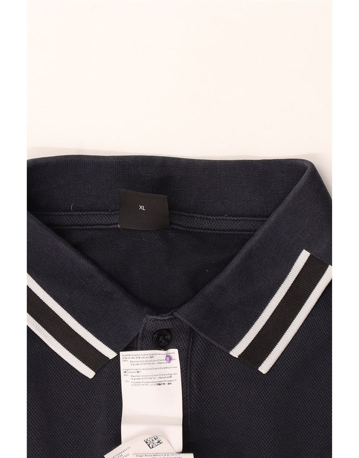 Hugo Boss Polo Homme XL Bleu Marine Coton