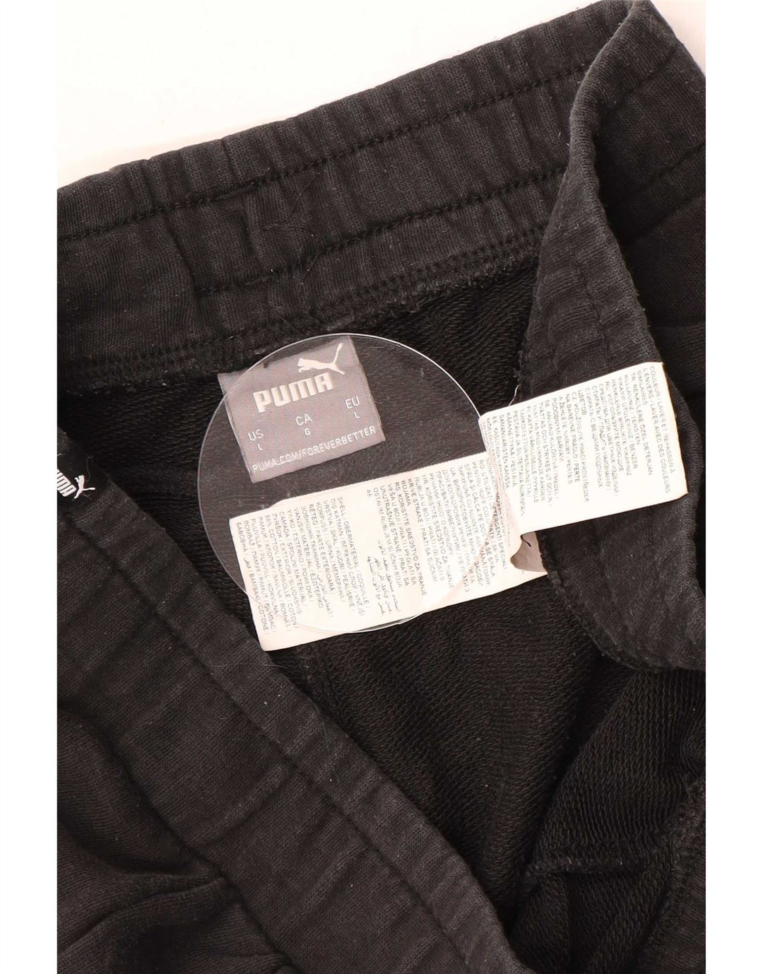 Puma Short de sport pour homme en coton noir Taille L