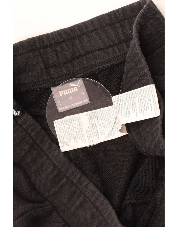 Puma Short de sport pour homme en coton noir Taille L