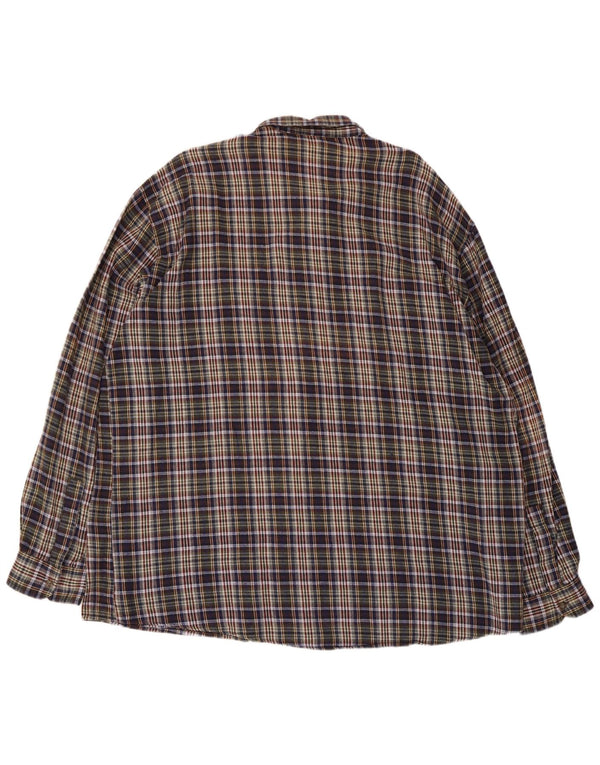 European Project Chemise en flanelle coupe régulière pour homme 2XL à carreaux multicolores