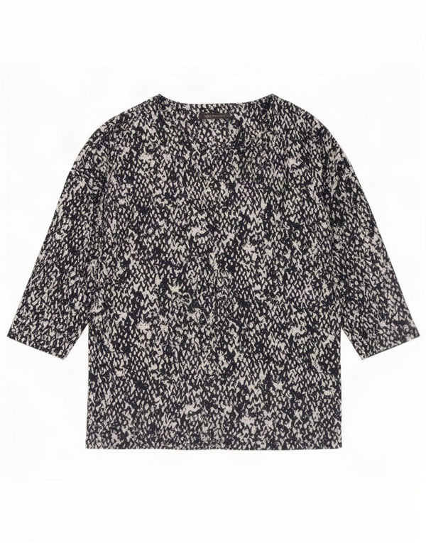Marks & Spencer Haut à manches 3/4 pour femme UK 14 Large Bleu marine moucheté