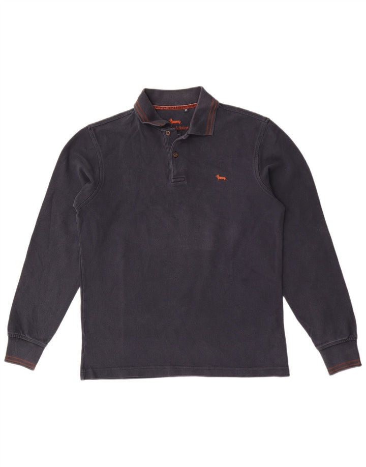 Harmont & Blaine Polo à manches longues pour homme, coupe régulière, bleu marine moyen