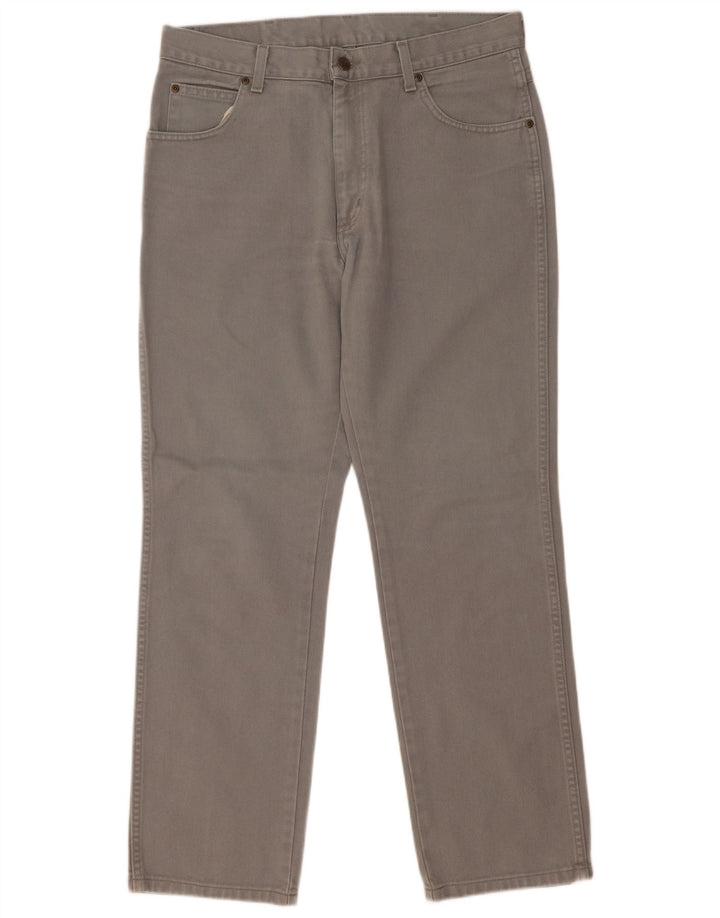 Wrangler Jean droit coupe droite W34 L30 pour homme en coton gris