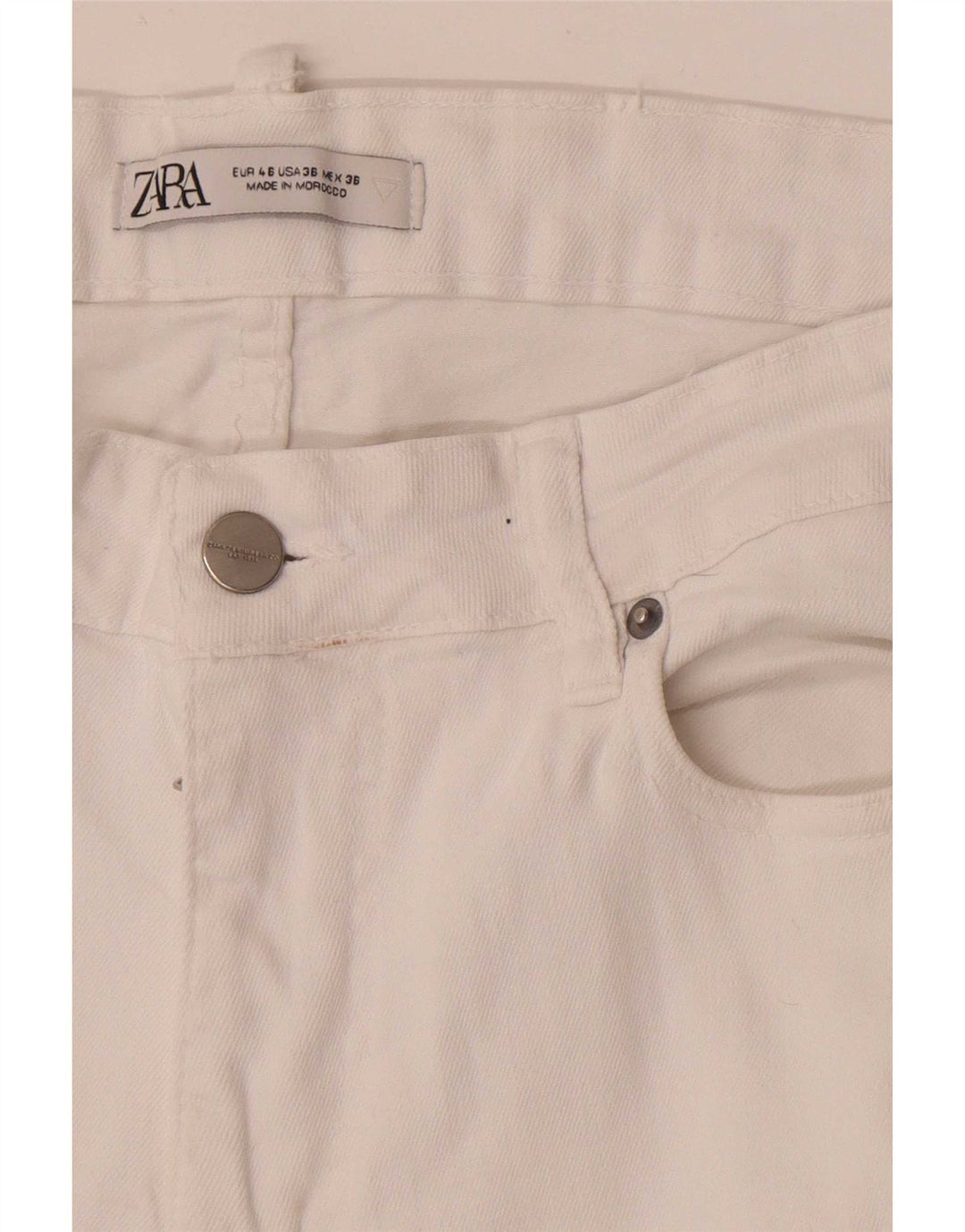 Zara Jean Slim Homme EU 46 XL W36 L30 Blanc