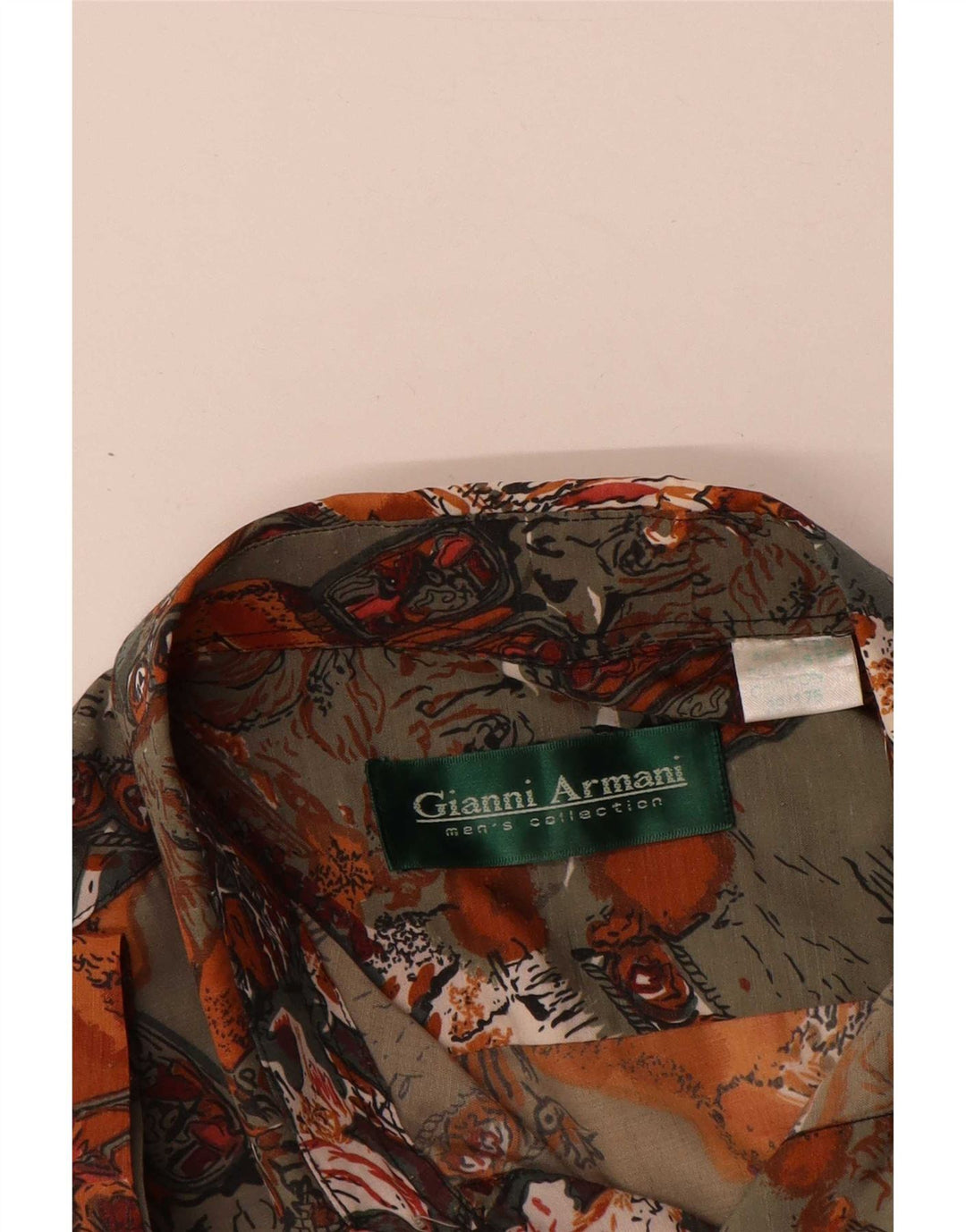 vintage Mens Abstract Pattern Shirt Taille 39 Moyen Multicolore
