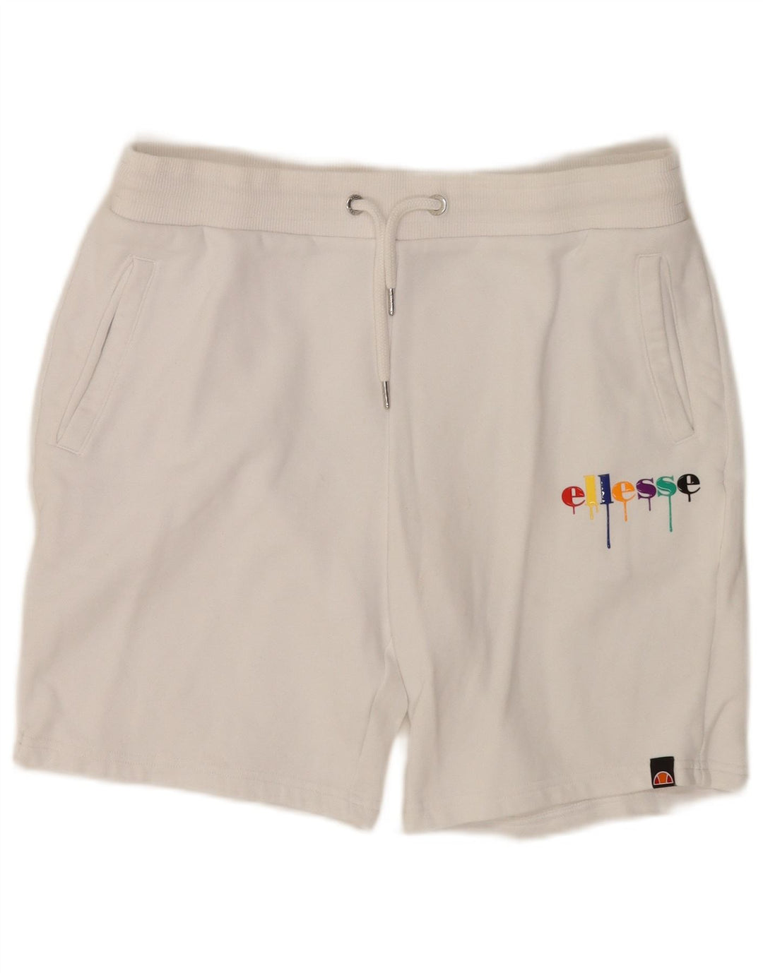 Ellesse Short de sport pour homme en coton blanc moyen