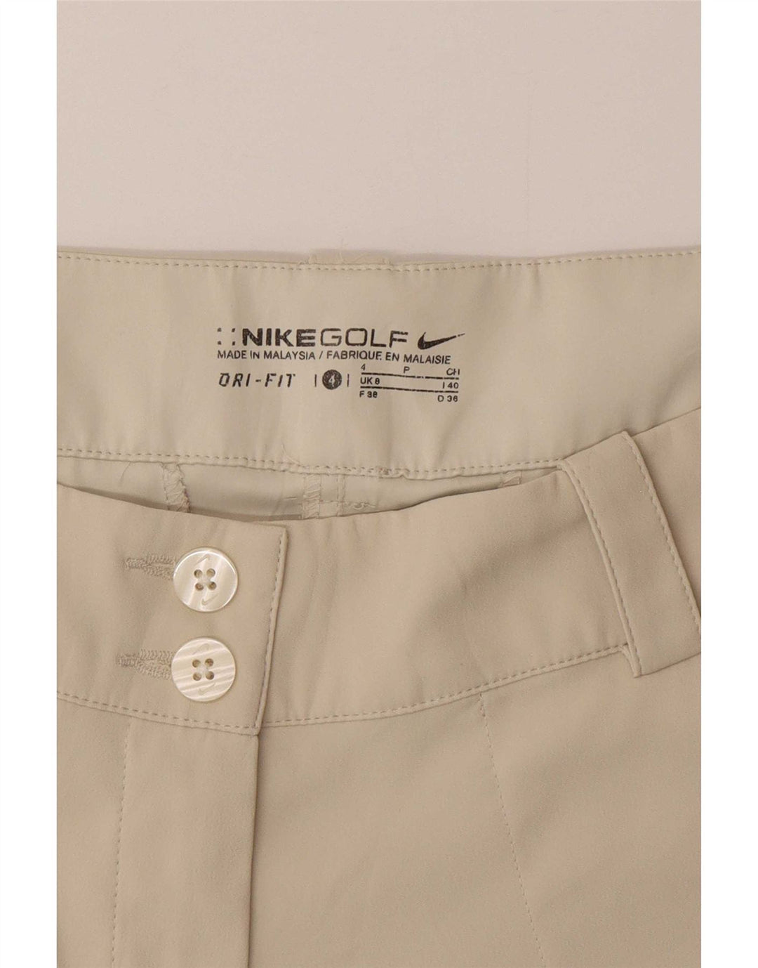 Nike Short chino Dri Fit pour homme UK 8 Small W30 Beige Polyester