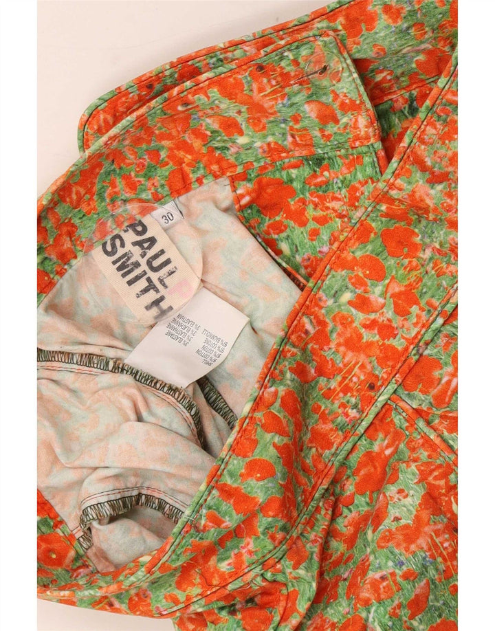 Paul Smith Jupe trapèze à motif abstrait pour femme Medium W30 Orange Coton