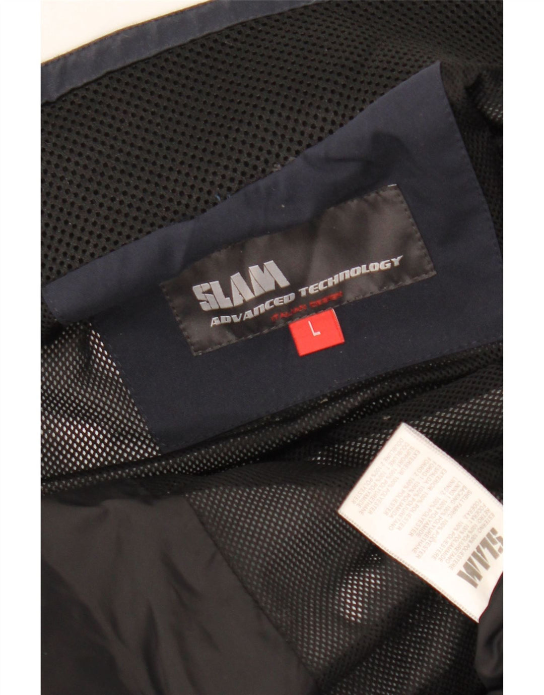 SLAM Veste Bomber Graphique Homme UK 40 Large Bleu Marine Polyester