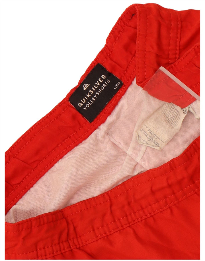 Quiksilver Short de sport homme grand rouge polyester