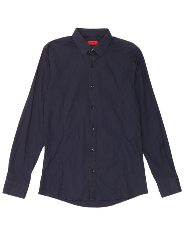 Hugo Boss Chemise Slim Fit Small Bleu Marine Coton