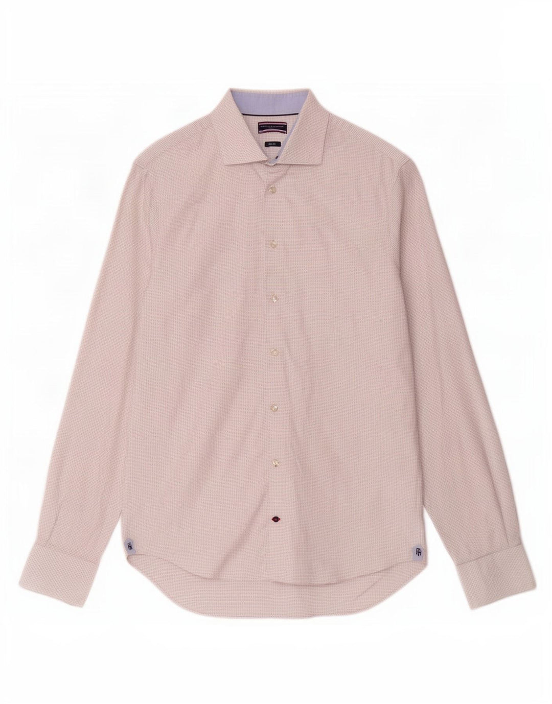 Tommy Hilfiger Chemise slim fit pour homme Taille 39 15 1/2 Blanc moyen à pois