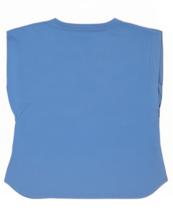 Benetton Débardeur Femme UK 18 XL Bleu Coton