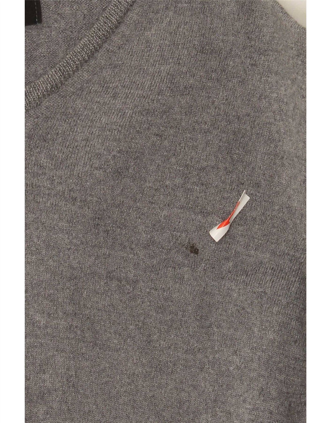 Zara Pull Col V Homme Gris Moyen