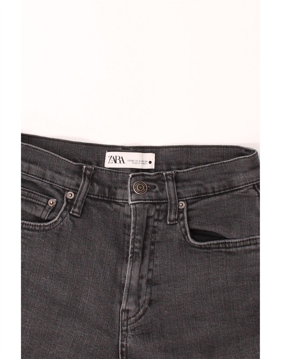 ZARA Womens Straight Jeans EU 36 XS W26 L27 Grey Vintage Zara and Second-Hand Zara from Messina Hembry 