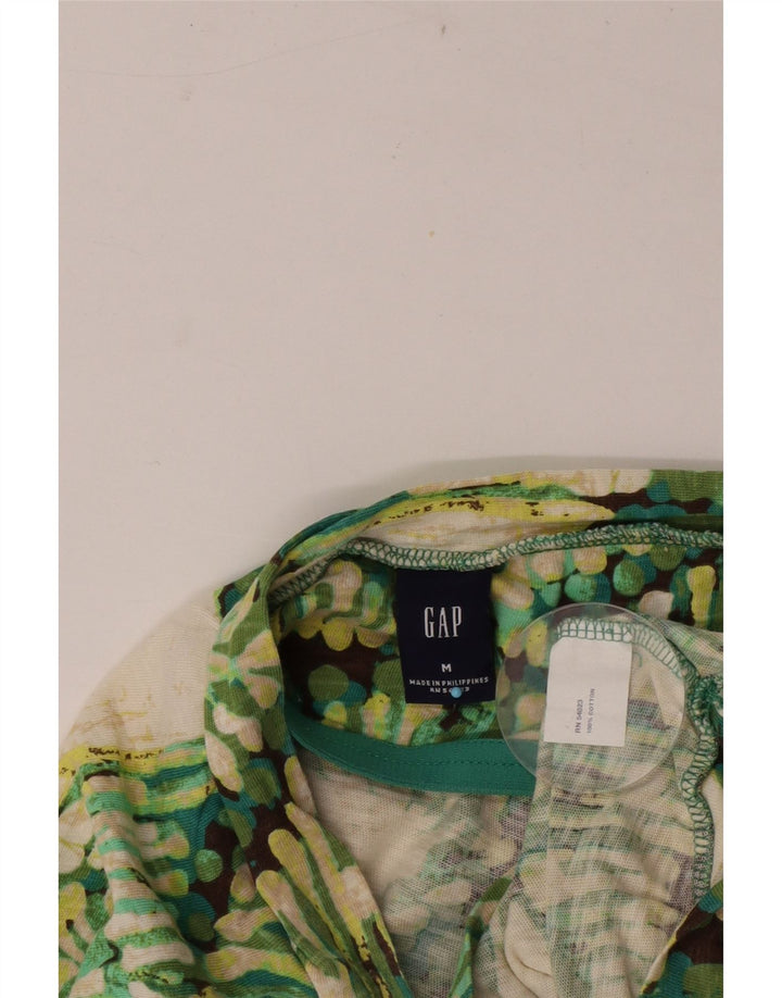 Gap Haut court dos nu pour femme UK 12 Vert moyen Argyle/Diamant Coton