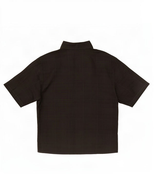 Benetton Chemise À Manches Courtes Femme IT 42 Medium Noir