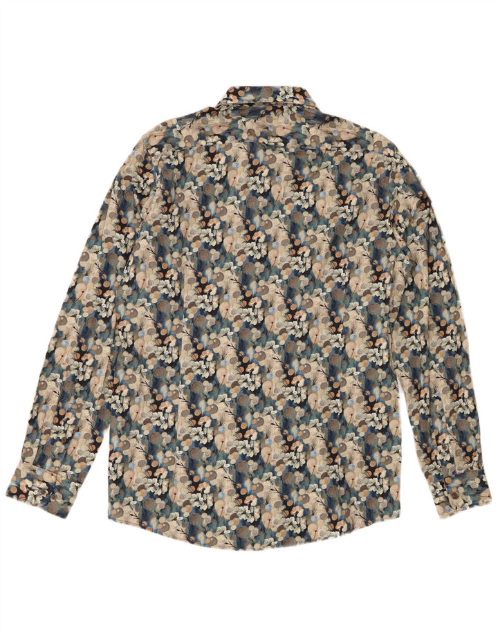 Guide London Chemise Homme XL Bleu Floral Coton