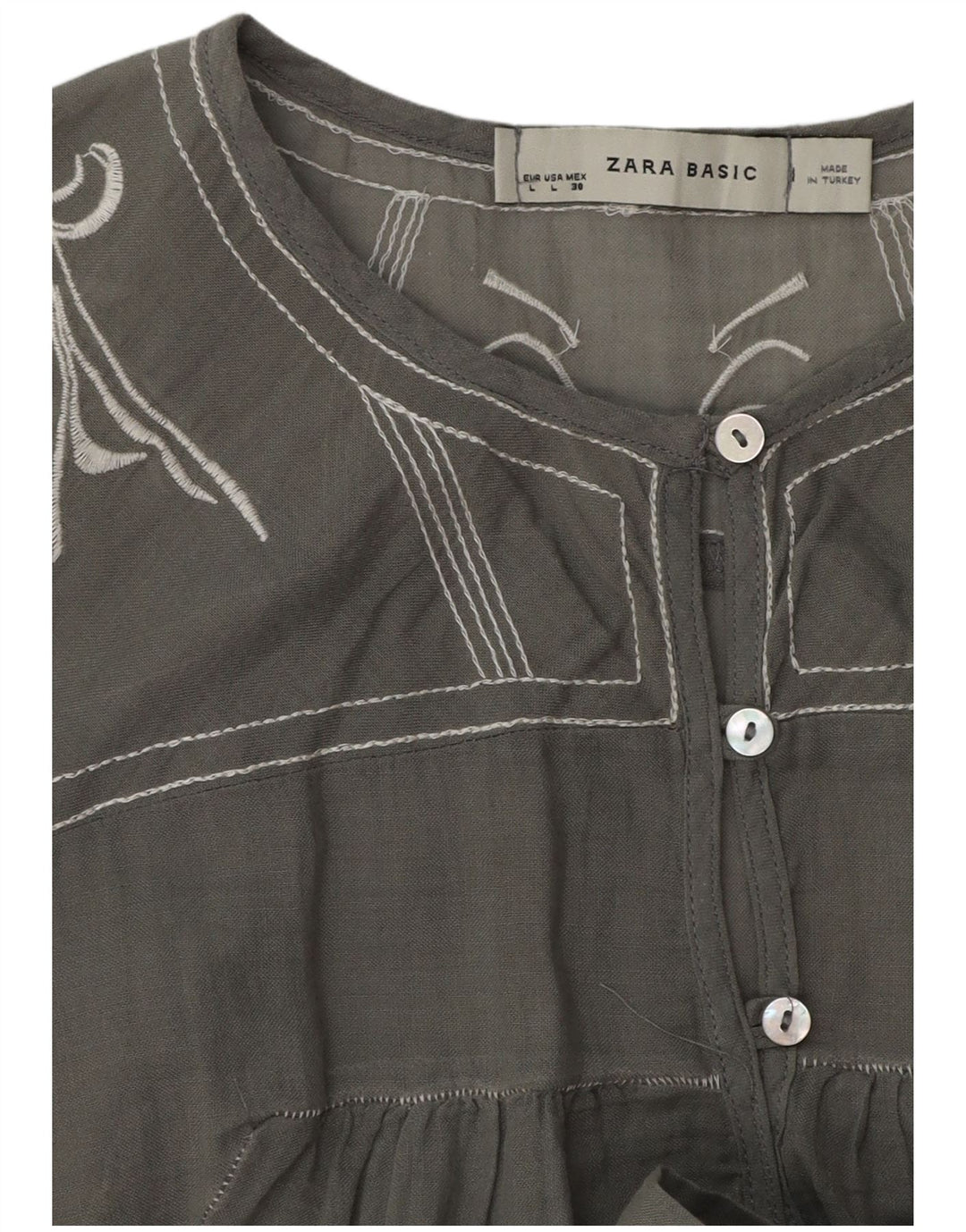 Zara Tunique Femme UK 16 Large Gris