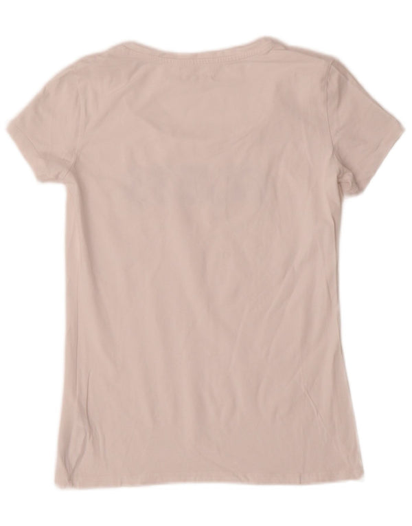Guess T-shirt graphique pour femme UK 8 Small Blanc Coton