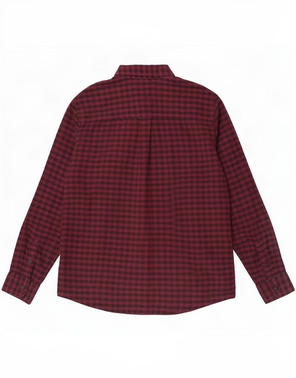 Chemise en flanelle pour homme Fat Face XL en coton vichy bordeaux